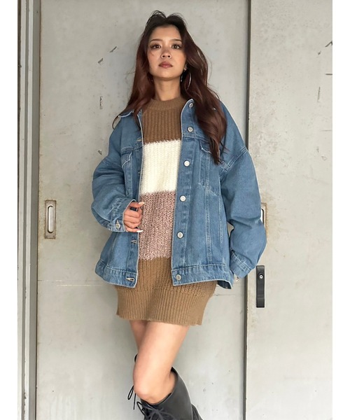 EGOIST（エゴイスト）の「オーバーサイズデニムジャケット（デニムジャケット・レディース・ブルー/サックスブルー・FREE）」の14枚目の写真