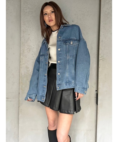 EGOIST（エゴイスト）の「オーバーサイズデニムジャケット（デニムジャケット・レディース・ブルー/サックスブルー・FREE）」の18枚目の写真