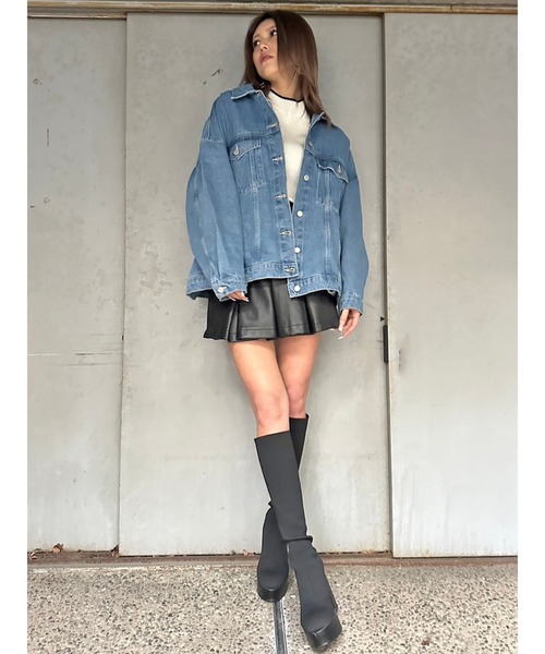 EGOIST（エゴイスト）の「オーバーサイズデニムジャケット（デニムジャケット・レディース・ブルー/サックスブルー・FREE）」の17枚目の写真