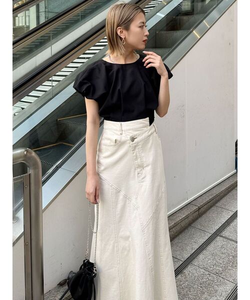 MURUA(ムルーア)の「ウォッシュドデニムマーメイドスカート(デニムスカート・レディース・アイボリー/ブルー・1/2)」の21枚目の写真