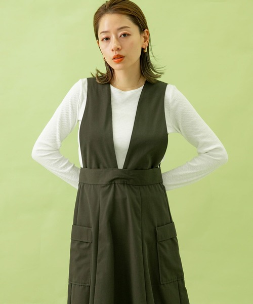 URBAN RESEARCH Sonny Label（アーバンリサーチサニーレーベル）の「2WAYカーゴジャンパースカート（ジャンパースカート・レディース・ベージュ系その他/ブラック/カーキ・FREE）」の22枚目の写真