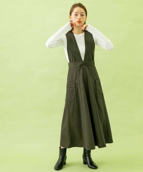 URBAN RESEARCH Sonny Label（アーバンリサーチサニーレーベル）の「2WAYカーゴジャンパースカート（ジャンパースカート・レディース・ベージュ系その他/ブラック/カーキ・FREE）」の21枚目の写真