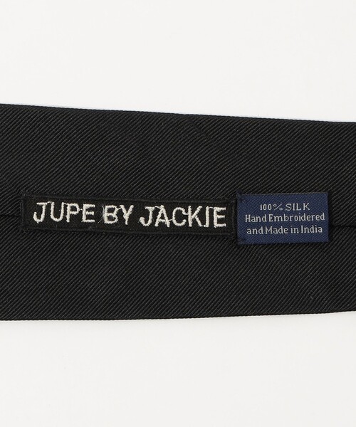jupe by jackie（ジュップバイジャッキー）の「Jupe by Jackie シルク エンブロイダリー ネクタイ（ネクタイ・メンズ・ブラック・FREE）」の2枚目の写真