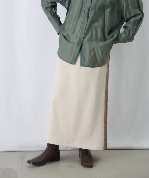 LUCA/LADY LUCK LUCA（ルカ/レディラックルカ）の「LC/LLL サイドラインタイトスカート / カットIラインスカート 【セットアップ着用可】（スカート・レディース・グレー/アイボリー/ブラック・FREE）」の10枚目の写真