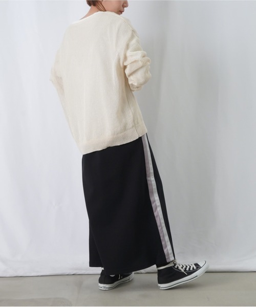 LUCA/LADY LUCK LUCA（ルカ/レディラックルカ）の「LC/LLL サイドラインタイトスカート / カットIラインスカート 【セットアップ着用可】（スカート・レディース・グレー/アイボリー/ブラック・FREE）」の15枚目の写真