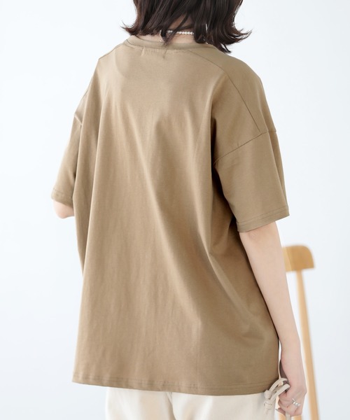 SUNFLOWER EIGHT(サンフラワーエイト)の「ロゴTシャツ(Tシャツ/カットソー・レディース・ホワイト/ブラック/ブルー/ベージュ・M/L)」の11枚目の写真