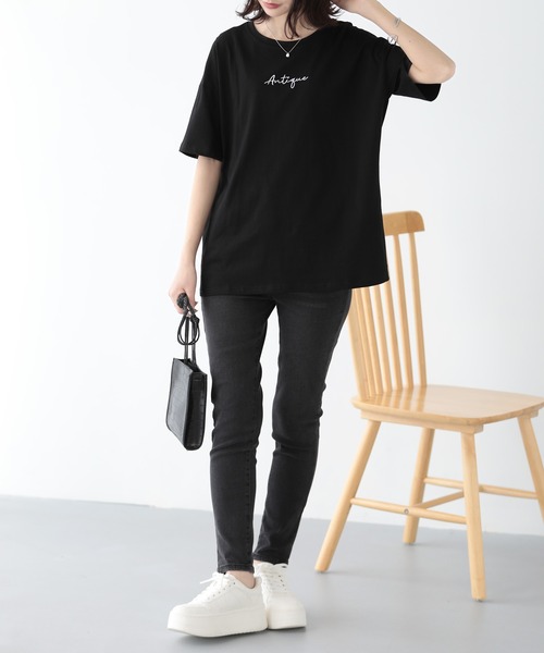 SUNFLOWER EIGHT(サンフラワーエイト)の「ロゴTシャツ(Tシャツ/カットソー・レディース・ホワイト/ブラック/ブルー/ベージュ・M/L)」の18枚目の写真
