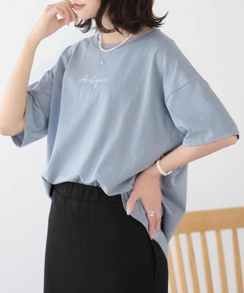 SUNFLOWER EIGHT(サンフラワーエイト)の「ロゴTシャツ(Tシャツ/カットソー・レディース・ホワイト/ブラック/ブルー/ベージュ・M/L)」の20枚目の写真