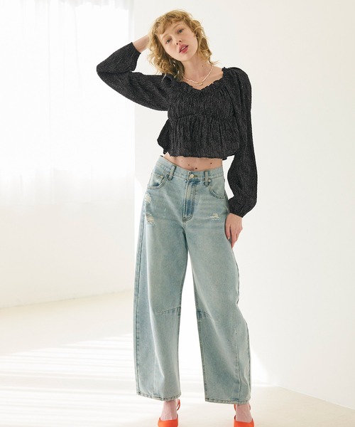 coca(coca)(コカ)の「ランダムドットシャーリングブラウス(シャツ/ブラウス・レディース・アイボリー/ブラック・L/M)」の10枚目の写真
