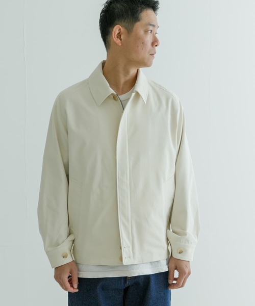 URBAN RESEARCH（アーバンリサーチ）の「『UR TECH POLIsh POLI』ハリントンジャケット（その他アウター・メンズ・ライトブルー/グリーン系その他/アイボリー・LARGE/MEDIUM）」の2枚目の写真