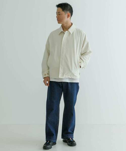 URBAN RESEARCH（アーバンリサーチ）の「『UR TECH POLIsh POLI』ハリントンジャケット（その他アウター・メンズ・ライトブルー/グリーン系その他/アイボリー・LARGE/MEDIUM）」の4枚目の写真