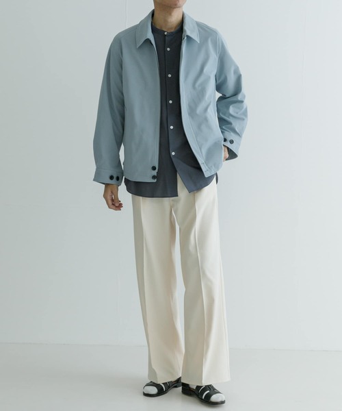 URBAN RESEARCH（アーバンリサーチ）の「『UR TECH POLIsh POLI』ハリントンジャケット（その他アウター・メンズ・ライトブルー/グリーン系その他/アイボリー・LARGE/MEDIUM）」の15枚目の写真