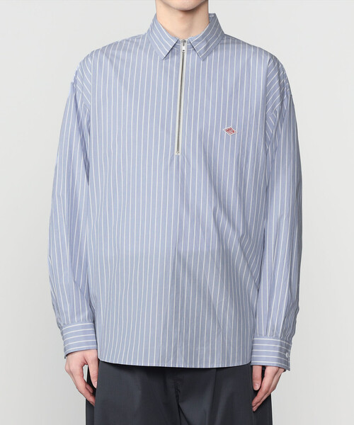 日本製　DANTON ダントン　プルオーバーシャツ　ハーフボタンシャツ DANTON | バンドカラー プルオーバーシャツ WOMEN（シャツ