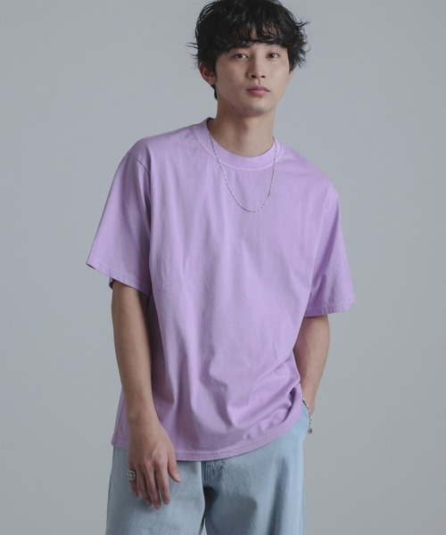 Yonetomi(ヨネトミ)の「YONETOMI/別注 Yonetomi NEW BASIC T-SHIRT(Tシャツ/カットソー・メンズ・ブラック/ブルーグリーン/ホワイト/チャコール/イエロー/パープル/オレンジ・2/3)」の16枚目の写真