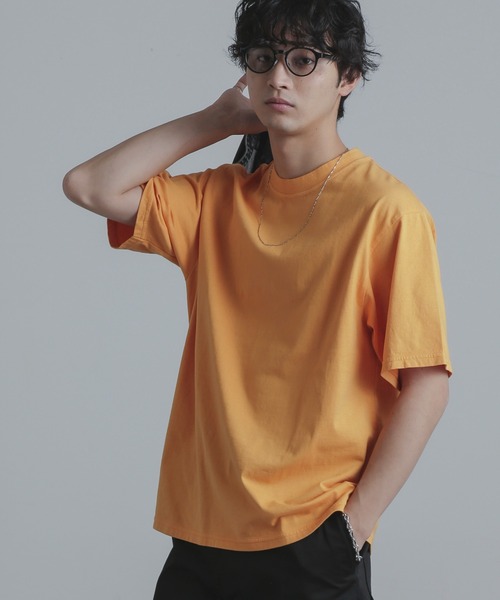 Yonetomi(ヨネトミ)の「YONETOMI/別注 Yonetomi NEW BASIC T-SHIRT(Tシャツ/カットソー・メンズ・ブラック/ブルーグリーン/ホワイト/チャコール/イエロー/パープル/オレンジ・2/3)」の21枚目の写真