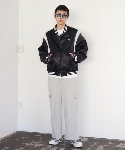 ENVYM（アンビー）の「ラインスタジャン（スタジャン・レディース・ベージュ/ブラック・MEDIUM/SMALL）」の9枚目の写真