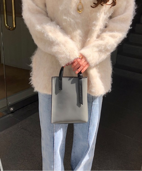 ROBERTA GANDOLFI（ロベルタガンドルフィ）の「【 ROBERTA GANDOLFI 】イタリア製 カーフスキン2WAYバイカラーショルダーバッグ(S)（ショルダーバッグ・レディース・グレー/ボルドー・FREE）」の10枚目の写真