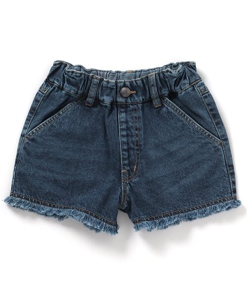 BREEZE（ブリーズ）の「フリンジショートパンツ_デニム（デニムパンツ・キッズ・ネイビー/ピンク/ブルー/オフホワイト/サックスブルー・80/90/100/110/120/130/140）」の12枚目の写真