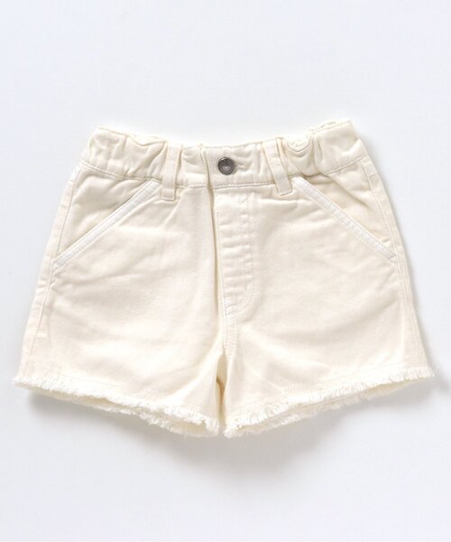 BREEZE（ブリーズ）の「フリンジショートパンツ_デニム（デニムパンツ・キッズ・ネイビー/ピンク/ブルー/オフホワイト/サックスブルー・80/90/100/110/120/130/140）」の14枚目の写真