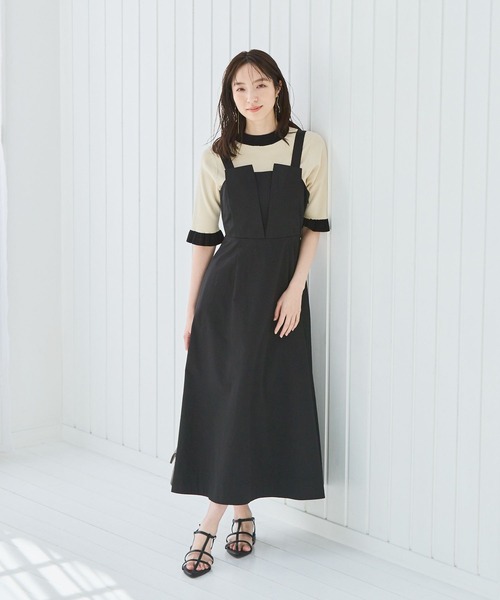 unminou アンミヌ　ジャンスカ　スカート コードショルダージャンパースカート(MINTGREEN) | DRESS | UN MINOU