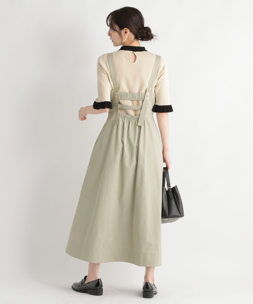 Andemiu（アンデミュウ）の「タックベアジャンスカ111465（ジャンパースカート・レディース・ブラック/グリーン/ブラウン・FREE）」の16枚目の写真