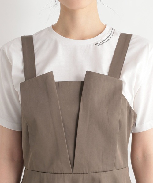 Andemiu（アンデミュウ）の「タックベアジャンスカ111465（ジャンパースカート・レディース・ブラック/グリーン/ブラウン・FREE）」の9枚目の写真