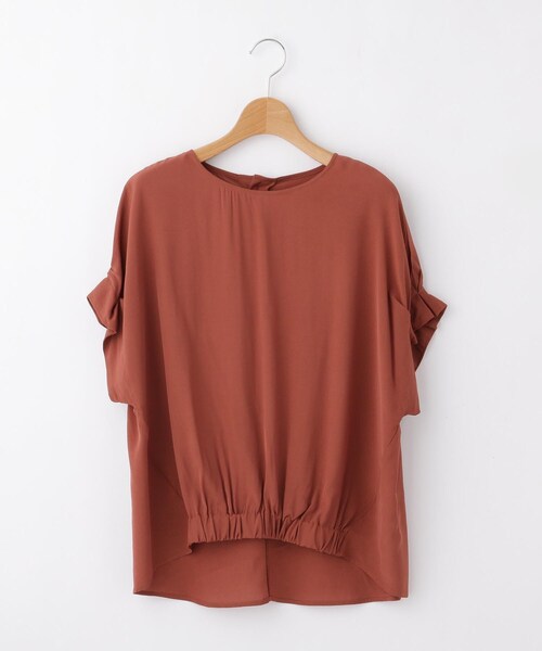&Bridge(アンドブリッジ)の「qout フロントギャザーデザインブラウス(シャツ/ブラウス・レディース・ダークグリーン/ブラック/ダークブラウン・02)」の3枚目の写真