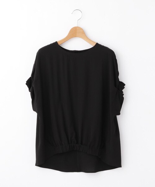 &Bridge(アンドブリッジ)の「qout フロントギャザーデザインブラウス(シャツ/ブラウス・レディース・ダークグリーン/ブラック/ダークブラウン・02)」の2枚目の写真