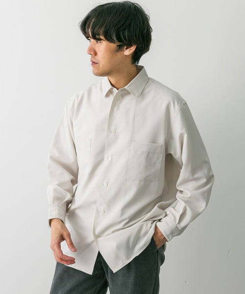 URBAN RESEARCH DOORS（アーバンリサーチドアーズ）の「『吸水速乾』セオアルファダブルポケットロングスリーブシャツ（シャツ/ブラウス・メンズ・オフホワイト/ネイビー/オリーブ・MEDIUM/LARGE）」の6枚目の写真