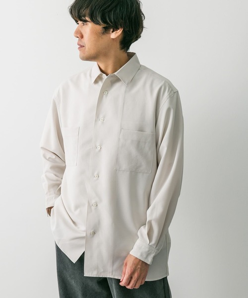 URBAN RESEARCH DOORS（アーバンリサーチドアーズ）の「『吸水速乾』セオアルファダブルポケットロングスリーブシャツ（シャツ/ブラウス・メンズ・オフホワイト/ネイビー/オリーブ・MEDIUM/LARGE）」の7枚目の写真