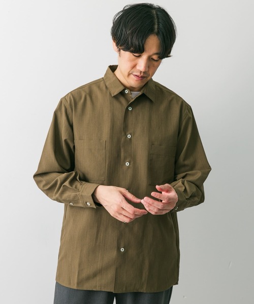 URBAN RESEARCH DOORS（アーバンリサーチドアーズ）の「『吸水速乾』セオアルファダブルポケットロングスリーブシャツ（シャツ/ブラウス・メンズ・オフホワイト/ネイビー/オリーブ・MEDIUM/LARGE）」の11枚目の写真