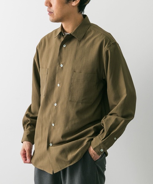 URBAN RESEARCH DOORS（アーバンリサーチドアーズ）の「『吸水速乾』セオアルファダブルポケットロングスリーブシャツ（シャツ/ブラウス・メンズ・オフホワイト/ネイビー/オリーブ・MEDIUM/LARGE）」の14枚目の写真