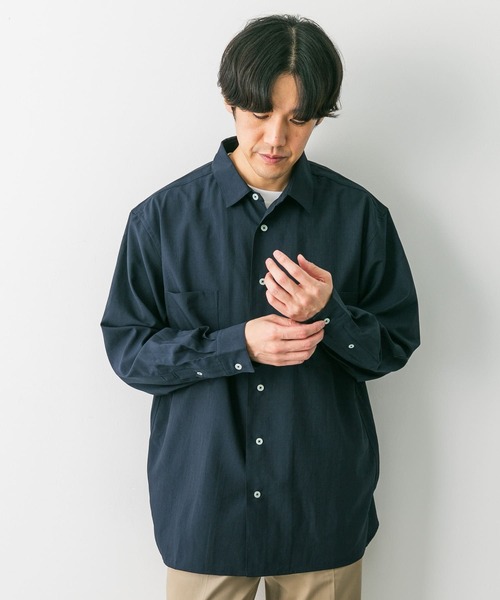 URBAN RESEARCH DOORS（アーバンリサーチドアーズ）の「『吸水速乾』セオアルファダブルポケットロングスリーブシャツ（シャツ/ブラウス・メンズ・オフホワイト/ネイビー/オリーブ・MEDIUM/LARGE）」の17枚目の写真