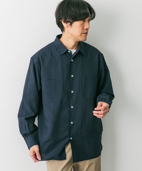 URBAN RESEARCH DOORS（アーバンリサーチドアーズ）の「『吸水速乾』セオアルファダブルポケットロングスリーブシャツ（シャツ/ブラウス・メンズ・オフホワイト/ネイビー/オリーブ・MEDIUM/LARGE）」の18枚目の写真