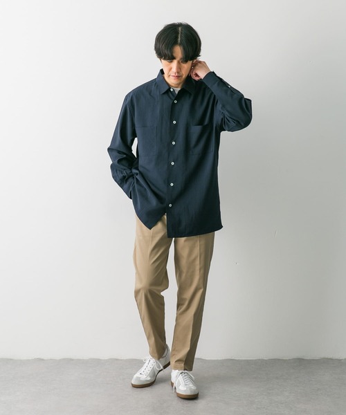 URBAN RESEARCH DOORS（アーバンリサーチドアーズ）の「『吸水速乾』セオアルファダブルポケットロングスリーブシャツ（シャツ/ブラウス・メンズ・オフホワイト/ネイビー/オリーブ・MEDIUM/LARGE）」の21枚目の写真