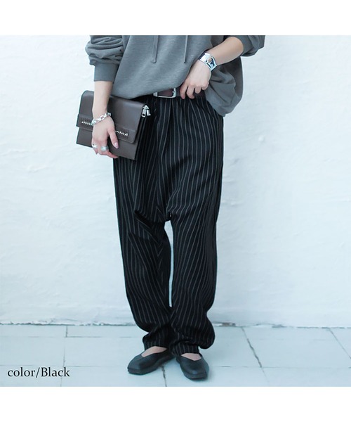 glamb レア　桜井着　ストライプ　サルエル　パンツ　サイズМ ストライプサルエルパンツ（その他パンツ）｜GOLDJAPAN（ゴールド