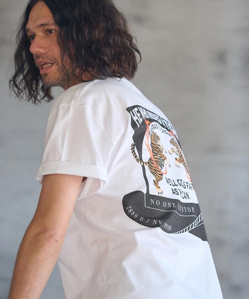 CAMBIO(カンビオ)の「mt8939- スタンダードシルエットプリントTシャツ(Tiger)(Tシャツ/カットソー・メンズ・グレー/ホワイト/スミクロ・S/M/L/XL)」の11枚目の写真