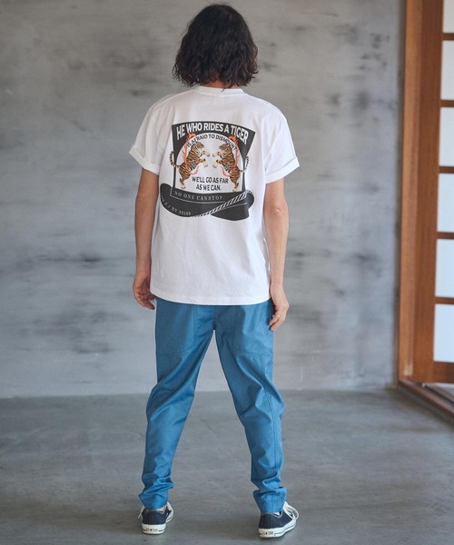 CAMBIO(カンビオ)の「mt8939- スタンダードシルエットプリントTシャツ(Tiger)(Tシャツ/カットソー・メンズ・グレー/ホワイト/スミクロ・S/M/L/XL)」の16枚目の写真