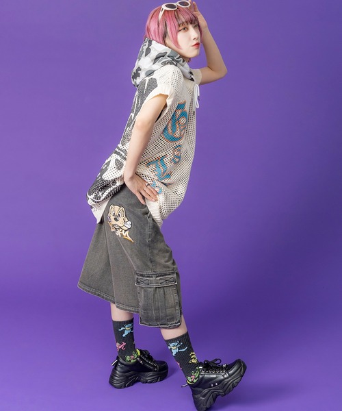 GALFY（ガルフィー）の「【GALFY/ガルフィー】ダーティーカーゴショーツ（カーゴパンツ・メンズ・ブラウン/ブルー/ブラック・L/XL）」の18枚目の写真