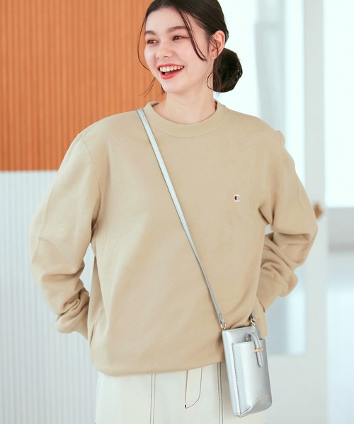 Champion(チャンピオン)の「【Champion/チャンピオン】裏毛クルーネックスウェット(スウェット・レディース・ホワイト系その他5/ブルー系その他5/ベージュ/グリーン系その他・M/L)」の3枚目の写真