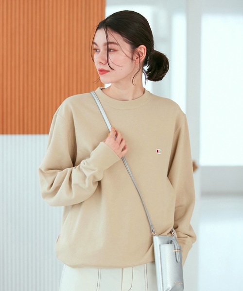 Champion(チャンピオン)の「【Champion/チャンピオン】裏毛クルーネックスウェット(スウェット・レディース・ホワイト系その他5/ブルー系その他5/ベージュ/グリーン系その他・M/L)」の7枚目の写真