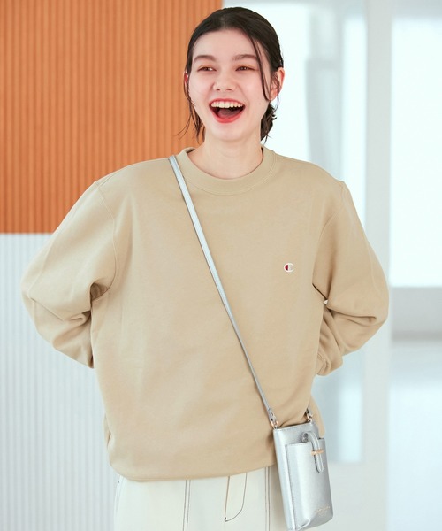 Champion(チャンピオン)の「【Champion/チャンピオン】裏毛クルーネックスウェット(スウェット・レディース・ホワイト系その他5/ブルー系その他5/ベージュ/グリーン系その他・M/L)」の8枚目の写真