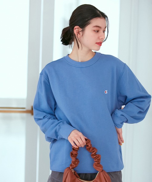 Champion(チャンピオン)の「【Champion/チャンピオン】裏毛クルーネックスウェット(スウェット・レディース・ホワイト系その他5/ブルー系その他5/ベージュ/グリーン系その他・M/L)」の11枚目の写真