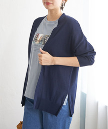 【洗濯機で洗える/吸水速乾】洗えるさらっとカーディガン【UVカット】