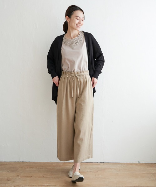 ikka（イッカ）の「【洗濯機で洗える／吸水速乾】洗えるさらっとカーディガン【UVカット】（カーディガン/ボレロ・レディース・ブラック/オフホワイト/ライトグレー/オレンジ/ネイビー・M/L/S）」の9枚目の写真