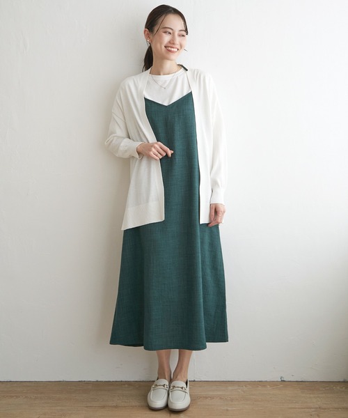 ikka（イッカ）の「【洗濯機で洗える／吸水速乾】洗えるさらっとカーディガン【UVカット】（カーディガン/ボレロ・レディース・ブラック/オフホワイト/ライトグレー/オレンジ/ネイビー・M/L/S）」の6枚目の写真