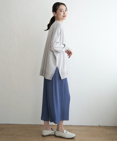 ikka（イッカ）の「【洗濯機で洗える／吸水速乾】洗えるさらっとカーディガン【UVカット】（カーディガン/ボレロ・レディース・ブラック/オフホワイト/ライトグレー/オレンジ/ネイビー・M/L/S）」の11枚目の写真