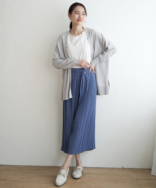 ikka（イッカ）の「【洗濯機で洗える／吸水速乾】洗えるさらっとカーディガン【UVカット】（カーディガン/ボレロ・レディース・ブラック/オフホワイト/ライトグレー/オレンジ/ネイビー・M/L/S）」の10枚目の写真