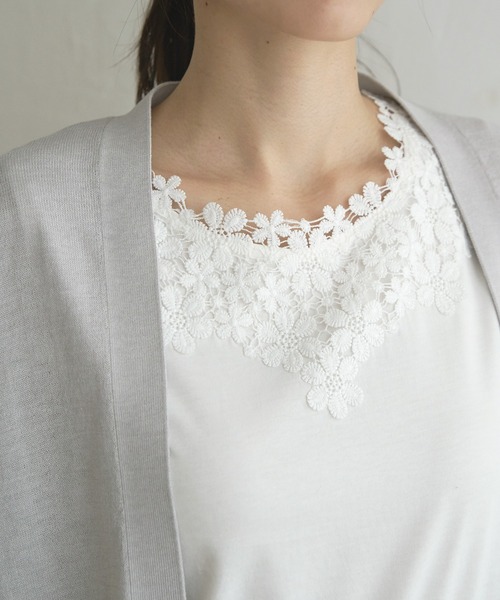 ikka（イッカ）の「【洗濯機で洗える／吸水速乾】洗えるさらっとカーディガン【UVカット】（カーディガン/ボレロ・レディース・ブラック/オフホワイト/ライトグレー/オレンジ/ネイビー・M/L/S）」の19枚目の写真