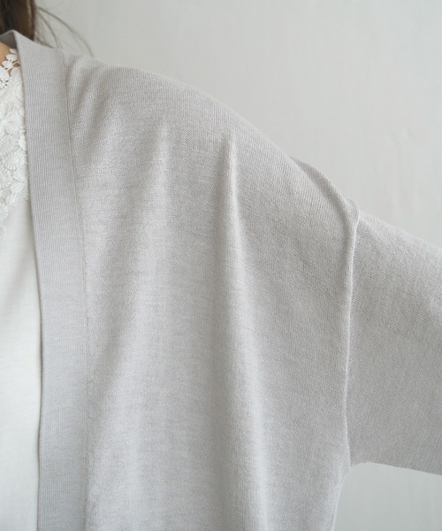 ikka（イッカ）の「【洗濯機で洗える／吸水速乾】洗えるさらっとカーディガン【UVカット】（カーディガン/ボレロ・レディース・ブラック/オフホワイト/ライトグレー/オレンジ/ネイビー・M/L/S）」の20枚目の写真